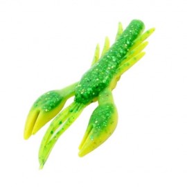 HONOREAL 7.5CM SHRIMP SHAPE SOFT BAIT FISHING LURE 3PCS  (GREEN AND YELLOW)