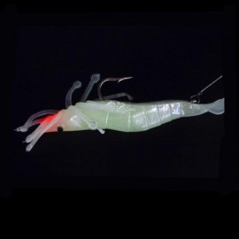 OUTDOORS FISHING LUMINOUS ELASTIC SOFT GLUE BAIT SHRIMP / 3 SIZE (CLEAR WHITE)