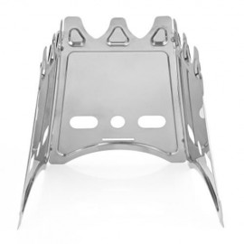 OUTLIFE PORTABLE STAINLESS STEEL LIGHTWEIGHT FOLDING STOVE (SILVER)