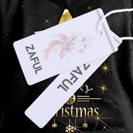 TRENDY LONG SLEEVE MERRY CHRISTMAS PRINT WOMEN HOODIE (BLACK)
