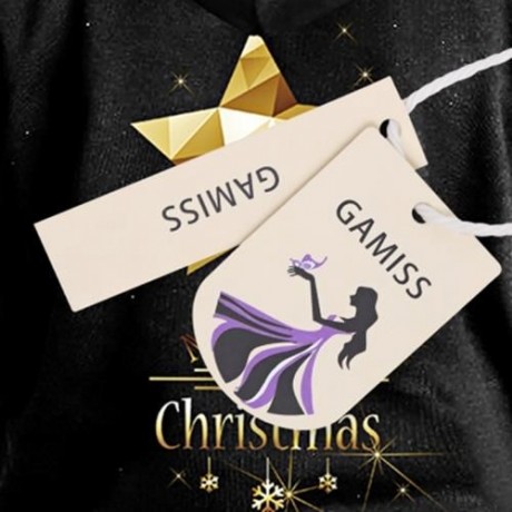 TRENDY LONG SLEEVE MERRY CHRISTMAS PRINT WOMEN HOODIE (BLACK)