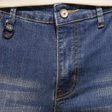 ZIPPER FLY PANEL BLEACHED HAREM JEANS (DENIM BLUE)