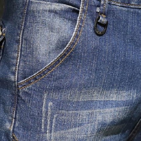 ZIPPER FLY PANEL BLEACHED HAREM JEANS (DENIM BLUE)
