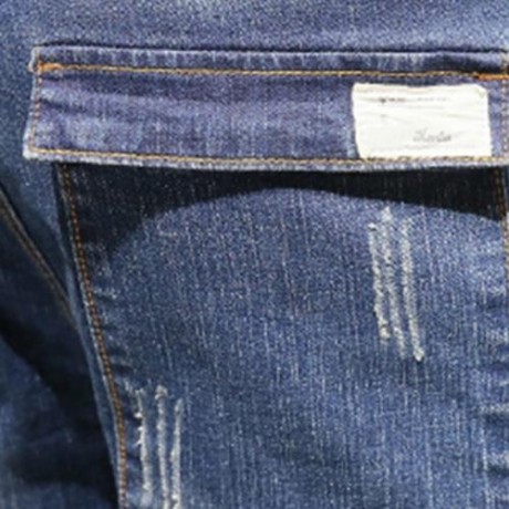 ZIPPER FLY PANEL BLEACHED HAREM JEANS (DENIM BLUE)