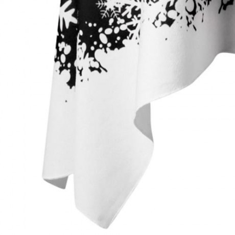 CHRISTMAS PLUS SIZE OFF THE SHOULDER TUNIC TOP (BLACK)