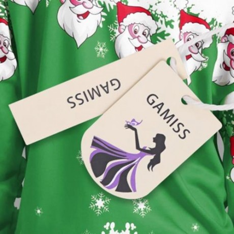 CHRISTMAS PLUS SIZE SANTA CLAUS SKEW COLLAR SWEATSHIRT (GREEN)