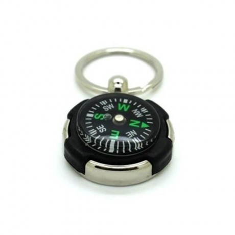 CREATIVE TYRE STYLE COMPASS KEY CHAIN (BLACK)