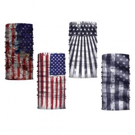 OUTDOOR CYCLING FLAG PATTERN FACE MASK SEAMLESS BANDANA (COLORMIX)