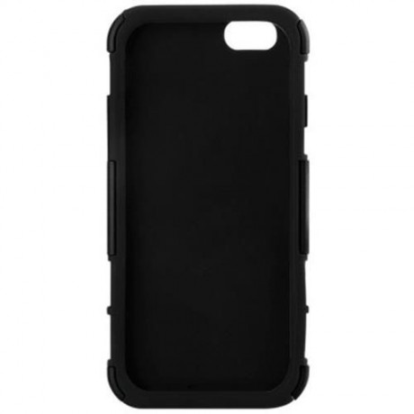 PC AND SILICONE PROTECTIVE CASE COVER WITH STAND FOR IPHONE 6 4.7 INCH SCREEN (BLACK)