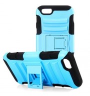 PC AND SILICONE PROTECTIVE CASE COVER WITH STAND FOR IPHONE 6 4.7 INCH SCREEN (BLUE)