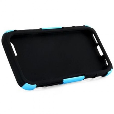 PC AND SILICONE PROTECTIVE CASE COVER WITH STAND FOR IPHONE 6 4.7 INCH SCREEN (BLUE)