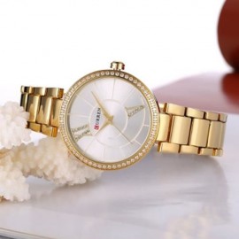 CURREN 9014 WOMEN QUARTZ WATCH CRYSTAL DIAL (BLUE)