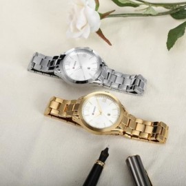 CURREN 9007 WOMEN QUARTZ WATCH CALENDAR (ROSE GOLD AND WHITE)