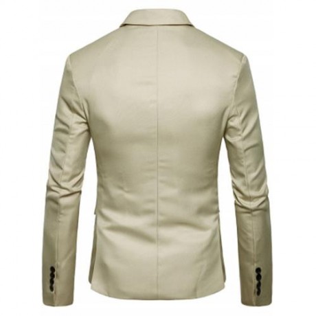 ONE BUTTON FLAP POCKET BLAZER (KHAKI)