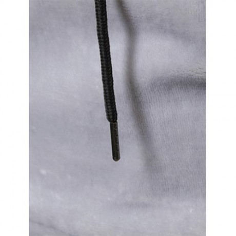 KANGAROO POCKET VELVET HOODIE WITH SLEEVE POCKET (BLACK)