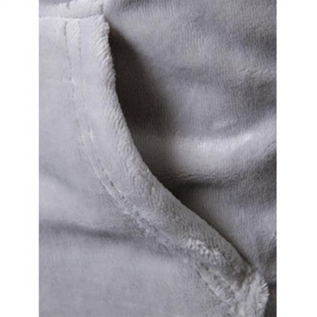 KANGAROO POCKET VELVET HOODIE WITH SLEEVE POCKET (BLACK)