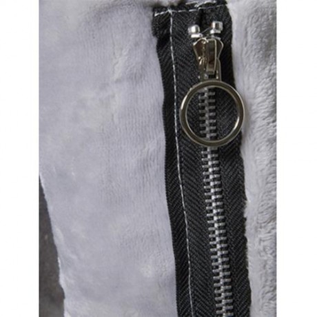 KANGAROO POCKET VELVET HOODIE WITH SLEEVE POCKET (BLACK)