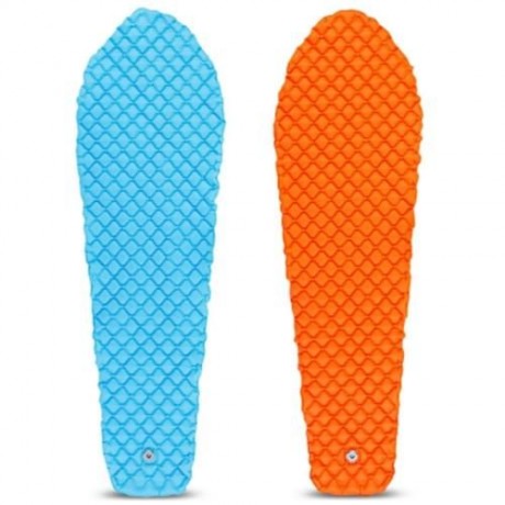 BLUEFIELD MUMMY CAMPING MAT PAD BED SLEEPING AIR MATTRESS (ORANGE)