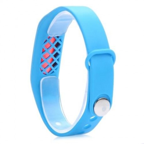 ADJUSTABLE SILICONE BAND MOSQUITO REPELLENT WRISTBAND (BLUE)