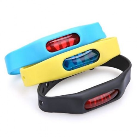 ADJUSTABLE SILICONE BAND MOSQUITO REPELLENT WRISTBAND (BLUE)