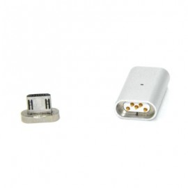 Reversible Magnetic Micro USB to Micro USB Adapter for Charging and Transfer Data (SILVER)