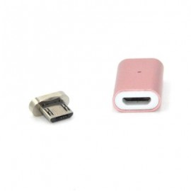 Reversible Magnetic Micro USB to Micro USB Adapter for Charging and Transfer Data (ROSE GO