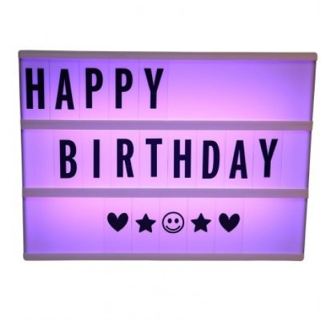 LED Color Changing DIY Letter Combination Light Box (BLACK)