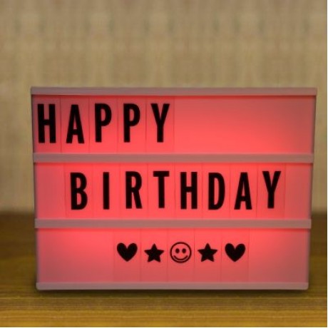 LED Color Changing DIY Letter Combination Light Box (BLACK)