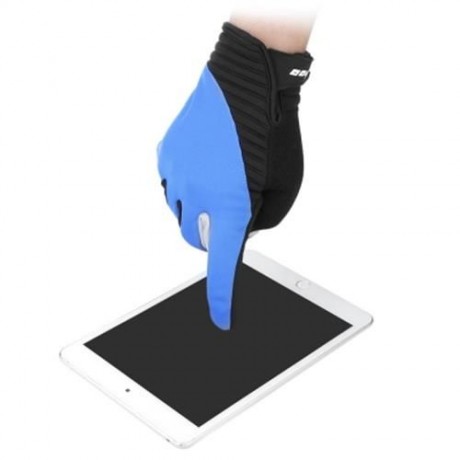 SAHOO PAIRED UNISEX TOUCHABLE SCREEN CYCLING GLOVES (BLUE)