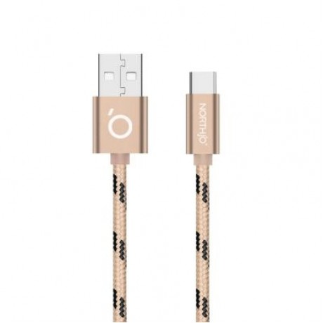 NORTHJO Denim Type-C to USB Charging Data Cable 1M (GOLDEN)