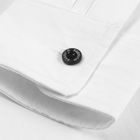 TURNDOWN COLLAR FLOWERS PRINT LONG SLEEVE SHIRT (WHITE)