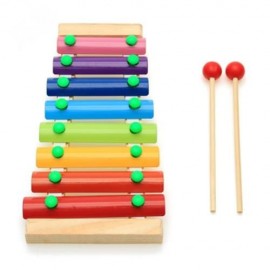 MOTRENT WOODEN 8 NOTES XYLOPHONE  FIRST MUSICAL INSTRUMENT FOR CHILDREN, PORTABLE MUSIC TO