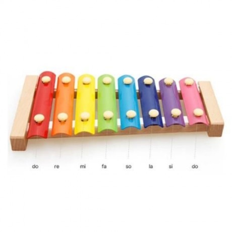 MOTRENT WOODEN 8 NOTES XYLOPHONE  FIRST MUSICAL INSTRUMENT FOR CHILDREN, PORTABLE MUSIC TO