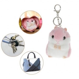 LOVELY KEYCHAIN SMALL HAMSTER STUFFED TOY (KHAKI)