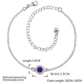 FRESH STYLE ROUND SPLICED HOLLOW OUT WOMEN'S ANKLET (PURPLE)