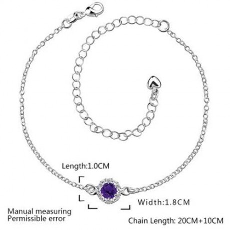 FRESH STYLE ROUND SPLICED HOLLOW OUT WOMEN'S ANKLET (PURPLE)