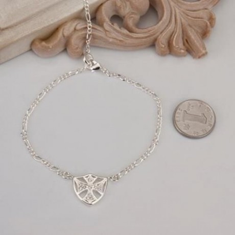 CHIC CROSS SHAPE HOLLOW OUT SOLID COLOR WOMEN'S ANKLET (WHITE)