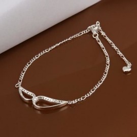 FASHIONABLE EYEPATCH HOLLOW OUT SOLID COLOR WOMEN'S ANKLET (WHITE)