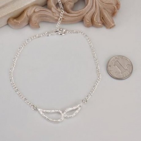 FASHIONABLE EYEPATCH HOLLOW OUT SOLID COLOR WOMEN'S ANKLET (WHITE)