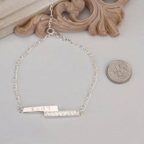 SIMPLE DESIGN LETTER PRINT SPLICED HOLLOW OUT ANKLET FOR WOMEN (WHITE)