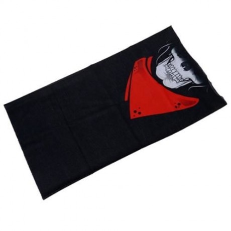 MULTIFUNCTIONAL SKULL PATTERN FACE MASK CYCLING HEADSCARF (BLACK)