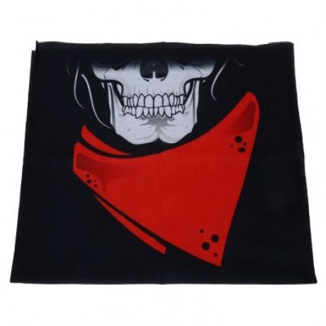 Multifunctional Skull Pattern Face Mask Cycling Headscarf (BLACK)