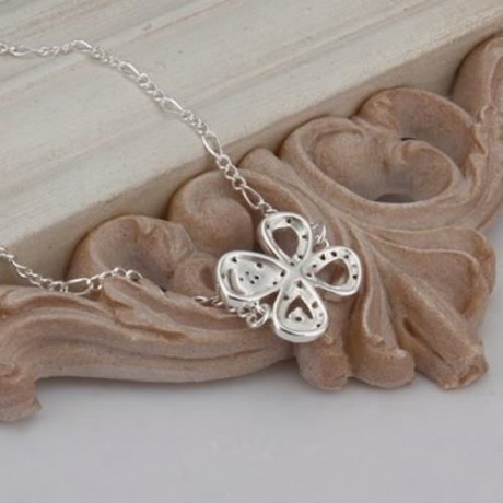 FRESH STYLE PLANT RHINESTONE EMBELLISHED SOLID COLOR WOMEN'S ANKLET (WHITE)