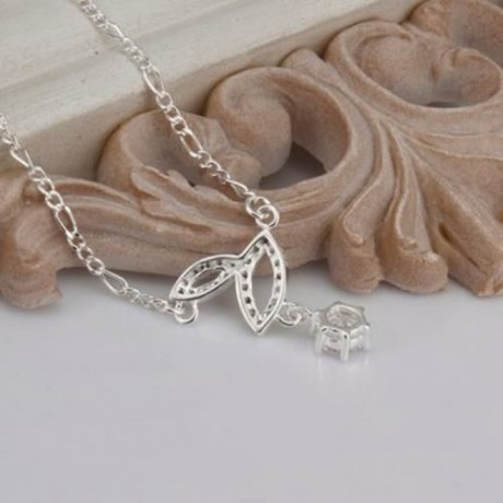 TRENDY GEOMETRIC RHINESTONE EMBELLISHED HOLLOW OUT SOLID COLOR ANKLET FOR WOMEN (WHITE)
