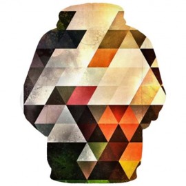 KANGAROO POCKET VERTIGO GEOMETRIC PRINT HOODIE (COLORMIX)