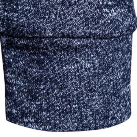 KNITTED DROP SHOULDER DRAWSTRING PULLOVER HOODIE (CADETBLUE)