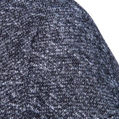 KNITTED DROP SHOULDER DRAWSTRING PULLOVER HOODIE (BLACK)