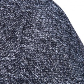 KNITTED DROP SHOULDER DRAWSTRING PULLOVER HOODIE (BLACK)