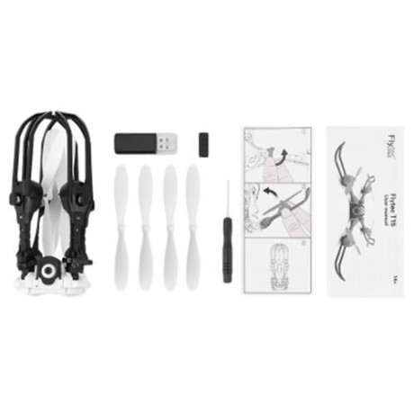 FLYTEC T15 FOLDABLE RC QUADCOPTER 0.3MP 4CH WIFI CAMERA (WHITE)