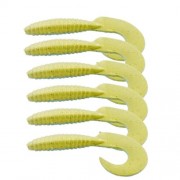 HONOREAL 6.5CM ARTIFICIAL SOFT LURE FISHING BAIT 6PCS (GOLD AND GREY)